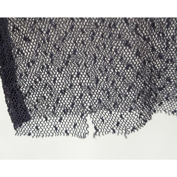 Biya Johnny Was Top Blue Floral Embroidered Mesh Nylon Sheer Misses Size S Flaws - Picture 5 of 9